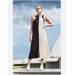 NWOT Halter Midi Black Dress Size Large